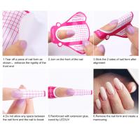 Formas De Uñas Francesas Para Acrílico Y Gel UV Extensión De Uñas Guía De Arte De Manicura Moldes De Pegatinas De Gel Herramientas De Acrílico - details 3