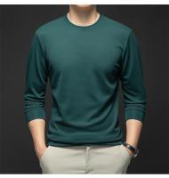 Camiseta De Manga Larga Para Hombre De Otoño Primavera Estilo Casual Sólido Calidad Superior Tops Básicos Clásicos Para Hombres - details 14