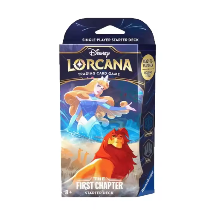 The First Chapter: Aurora / Simba - Sapphire / Steel Starter Deck LORCANA (Inglés). Ravensburger - 1