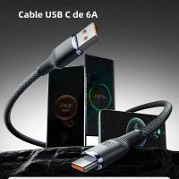 Cable De Carga Rápida NNBILI 6A USB a a Tipo C Para Xiaomi Samsung Macbook iPad Tablet Laptop Material Braided Cable - details 6