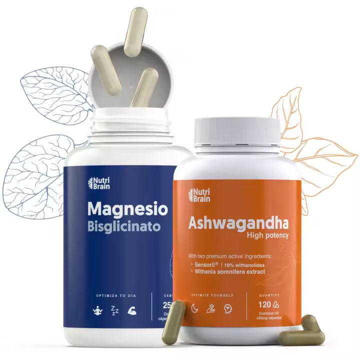 Relajación Profunda y Reducción del Estrés | 250 cap Bisglicinato de Magnesio 2.000mg | MAX Absorción, Sin Efectos Laxantes. Ashwagandha de Alta Potencia, promueve un sueño profundo y bienestar general. - 1