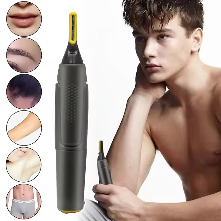 Recortador de Vello nasal eléctrico de precisión ultradelgado, minirecortador de Orejas portatis para hambres, afeitadora de Vello nasal, Agua resistant to, limpieza Segura - 1