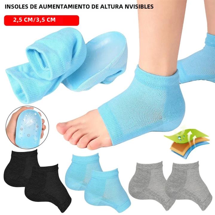 Calcetines De Deporte Rizzsoles Con Elevador De Altura SEBS Antideslizante 2.5/3.5cm Invisibles Para Mujer Y Hombre Increase Insoles