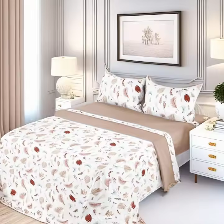 Panda Home - Juego de Sábanas de Microfibra Suave, hasta 5 Piezas: Encimera, Bajera y Fundas de Almohada - Cama 90 (160x260), 135 (210x260), 150 (230x260) y 180 (250x270) cm - Suavidad Duradera, Fácil Cuidado y Antimanchas. - 1