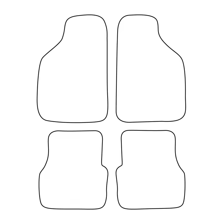 Juego de alfombrillas de terciopelo para Suzuki Swift III 1996-2004 - ribete rojo - 1