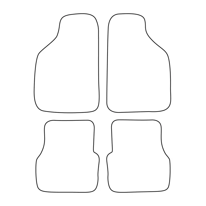 Juego completo de alfombrillas de terciopelo para Suzuki Swift III 1996-2004 - acabado azul - 1