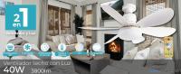 LED ATOMANT Ventilador de Techo con Luz LED y Mando a Distancia, 40W Ø52cm E27, Silencioso, Regulable Color y Velocidad - details 0