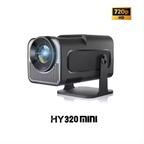 HY320 Mini Projector New Native 720P Android 11 4K 300ANSI Wifi6 BT5.0 Portable Outdoor Cinema 180° Rotating Projector - 1