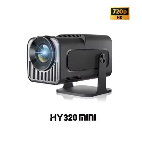 HY320 Mini Projector New Native 720P Android 11 4K 300ANSI Wifi6 BT5.0 Portable Outdoor Cinema 180° Rotating Projector - 1