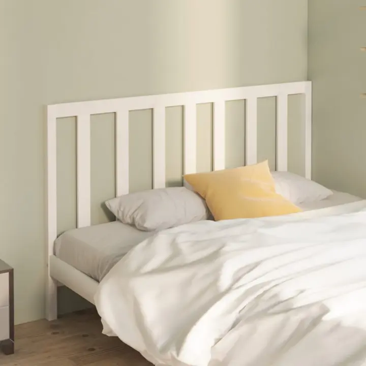Cabecero de cama madera maciza de pino blanco 146x4x100 cm - 1