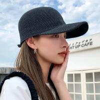Sombrero De Béisbol De Paja Transpirable Para Hombres Y Mujeres Verano Sombreros De Sol Ajustables De Color Sólido Accesorios De Playa Protección UV - details 7