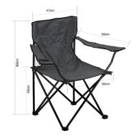 Pack 4 Sillas de Camping Negras, Silla de Acampada Pesca Festival  Plegable 50Prof. x 80Ancho x 80Alto centímetros Azul - details 5