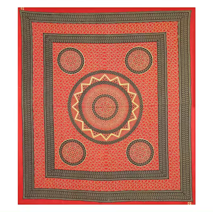 Printex-Tapiz with Estilo de Mandala Indio-220x240 cm- Pareo Manta Picnic,Yoga, Antiarena, Multiusos, Decoracion Cocina, Toalla de Playa - 1