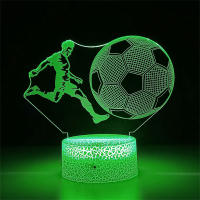 Lámpara De Mesa Anime Fútbol 3D LED Luz Nocturna Para Decoración De Habitación Regalo De Navidad Figura De Fútbol Iluminación Térmica - details 1
