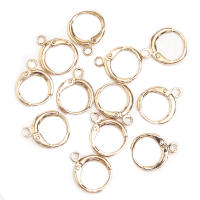 20Pcs Gancho De Salto Y Apretón Redondo Para Pendientes Sustitución De Gancho De Oreja Estilo Francés Dorado Y Plateado - details 5