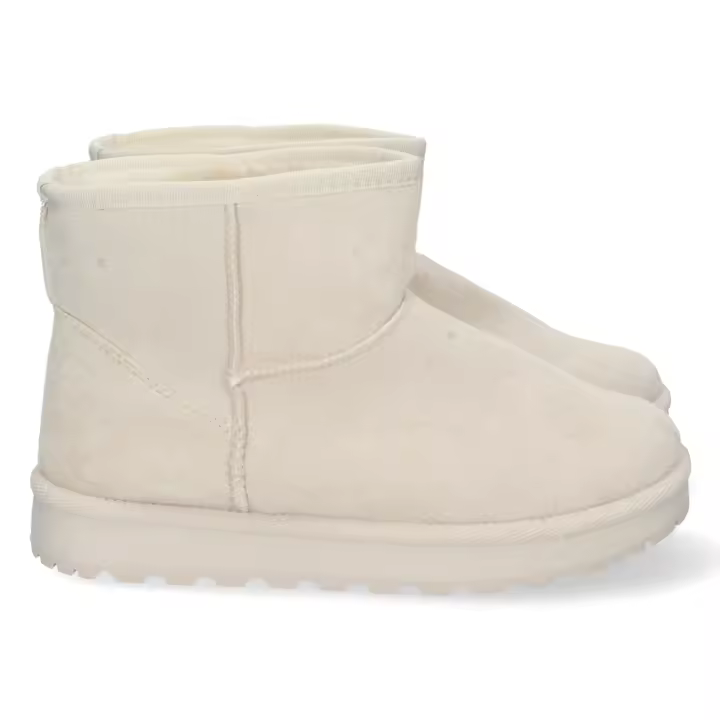 Davinia Shoes Botin Australiano para Mujer, Comodo y Caliente, Forrado Interior con Pelo, Sin Cierre, Otoño Invierno 2022 Shoes&Blues.es 3000-45-Beige - 1
