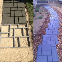 Molde De Cemento Para Paving DIY Plástico Y Concreto Piedra De Pasos Reutilizable Hacer Calle Manualmente Molde De Calle - details 11