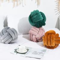 Cojín Decorativo En Forma De Bola De Trenzado Hermoso Cojín De Silla De Plush Suave Para Sala De Estar Estilo Americano - details 10