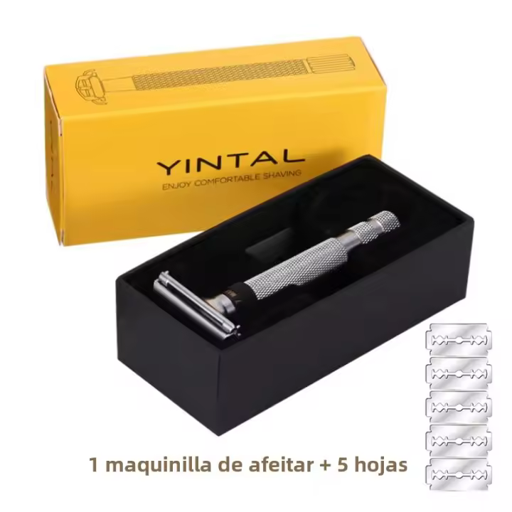 Afeitadora De Seguridad Clásica YINTAL Nueva Moda Ajustable Con Mango Largo Para Hombres Afeitado De Cuerpo Y Cara - 1