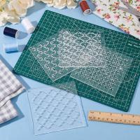 4PcsStencil Sashiko De Acrílico Para Bordado Y Costura Manual Plantilla De Línea Cruzada Herramienta De Bordado De 2.5mm De Grueso - details 4