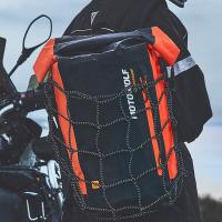 Mochila De Motocicleta Multifuncional Impermeable Con Reflejantes Bolsa De Cola Para Casco De Motocicleta Y Red - details 0