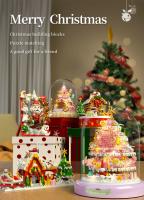 Bloques De Construcción Navideñas Rosa Árbol De Navidad Y Casa De Nieve Para Decoración De Escritorio Juguetes De Artesanía Para Niños Regalos De Fiestas - details 0