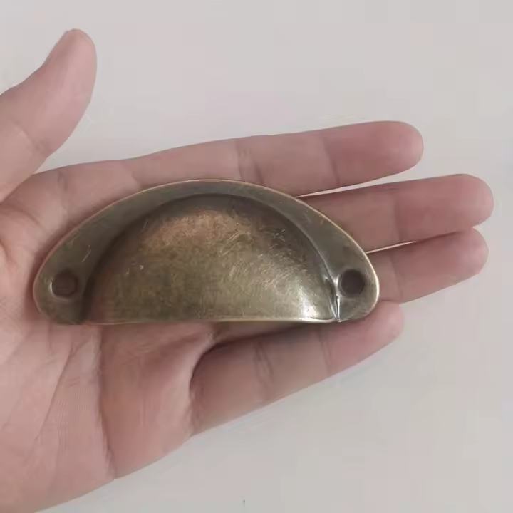 Manija De Puerta De Armario Y Cajón Antigua 5 Piezas Metal Para Muebles Pull Handle Shell Diseño Vintage Para Decoración De Hogar - 1