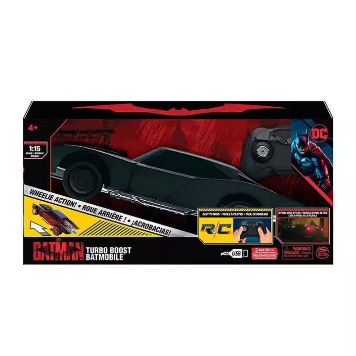 Spin Master RC Turbo Boost Batman Coche Alta Velocidad Control Remoto Preciso - 1