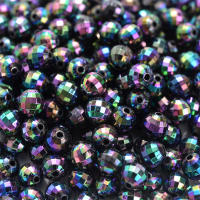 Talares Acrílicos Redondos Facetados AB Color 6mm 8mm 100/200 Piezas Para Fabricación De Joyas Pulseras Collares Hechas a Mano - details 4