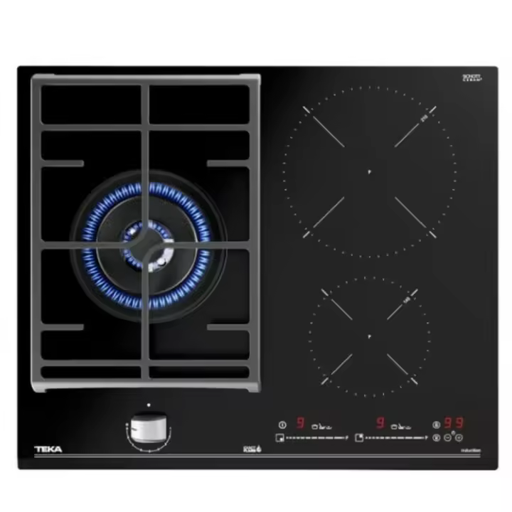 Placa Mixta Teka 112570112 60 cm Negro 60 cm - 1