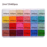 Kit De Joyería DIY Para Niñas Con 10-24 Colores De Cuentas De Vidrio 2/3mm Para Pulseras Y Collares Juego De Colores Trenzados - details 5