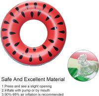 Flotador inflable para piscina, flotador inflable gigante para piscina con forma de sandía, flotador inflable para piscina con forma de fruta, anillo de natación para playa al aire libre de verano (120 cm) - details 1