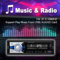 Receptor De Radio De Coche Hippcron 1 Din Bluetooth Estéreo Llamadas Hands-Free MP3 Con AUX/USB/TF In-Dash Kit De Instalación - details 2