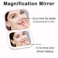 Espejo De Maquillaje Portátil Miniatura Con Luz LED Plegable Y Aumento De 2X Espejo De Mano Para Maquillaje Compacto - details 3