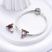 Encantos De Pareja De Niño Y Niña Platinados Con Circonia Para Pulsera O Collar Joyería Para Mujer Pendiente Clásico De Moda Vintage Romántico - details 136