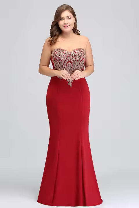 Vestido De Noche Para Mujer Con Encaje De Cristal Dorado Estilo Suelto Sin Mangas Cuello En V Zipper Vestido De Boda Fiesta Prom Trasero Sin Costura De Largo Floor-Length - 1