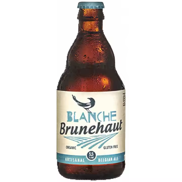 6 uds x Brunehaut Blanche 33Cl cerveza Belga de trigo blanca sin gluten - 1
