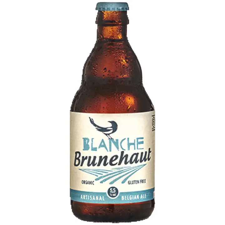 6 uds x Brunehaut Blanche 33Cl cerveza Belga de trigo blanca sin gluten - 1