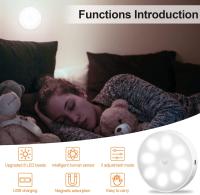 Luz Nocturna con Sensor de Movimiento Recargable por USB - Luz Para El Ventilador - 8 Leds - 3 Modos Automát - Encend - Apag - details 1
