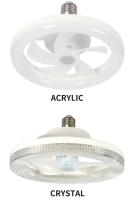 Nuevo ventilador RGB para dormitorio y Hogar, with rosca E27, ventilador de techo with Atenuation continua. Iluminación tricolor de 30 W + Luz Ambiental RGB. - details 0