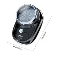 Afeitadora Eléctrica Portátil Para Viajes Mini Con Pantalla Digital Recargable Por USB Afeitadora De Barba Y Rostro Para Hombres - details 16