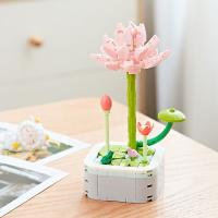 Bloques De Construcción Permanente Tulipán Girasol Decoración De Hogar Plantas En Macetas Juguete De Bloques Pequeños Compatible Con Lego Para Niños Y Adultos - details 5