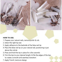 500Pcs Uñas Postizas Estilo Francés Para Decoración De Uñas Artificiales Herramientas De Manicura Bebé Uñas Postizas Naturales Tamaño M - details 5