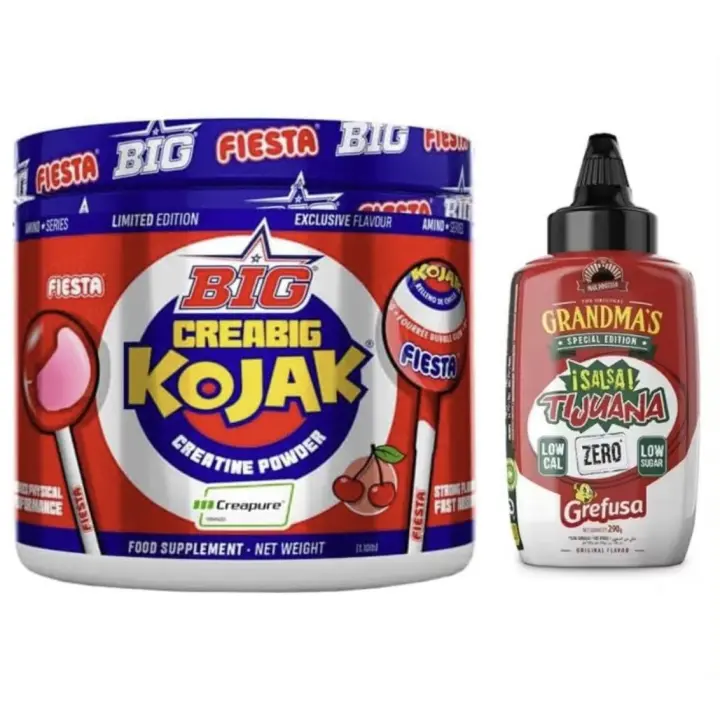 Creabig 200gr Kojak Creatina Creapure Big + Salsa Tijuana Grefusa 290ml Grandmas Max Protein - 1