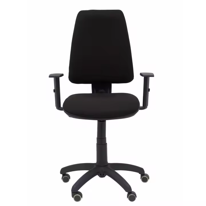 Silla de Oficina Ergonómica Piqueras Y Crespo Elche CP Bali Negro con Brazos Regulables y Ruedas de Parqué - 1