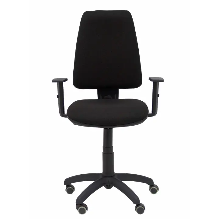 Silla de Oficina Ergonómica Piqueras Y Crespo Elche CP Bali Negro con Brazos Regulables y Ruedas de Parqué - 1