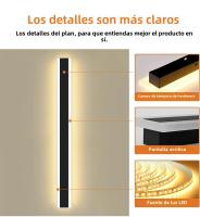 Lámpara De Pared LED Moderna Impermeable IP65 Para Exteriores Luz De Jardín Y Pórtico Lámpara De Aluminio 110V 220V Regulable - details 8