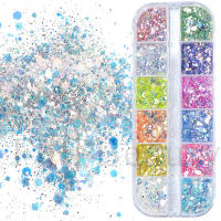 1Caja De Brillo De Uñas Iridescente Hexagonal Mermaid Con Lentejuelas Holográficas Pówer De Paillettes Para Esmalte De Uñas Decoraciones LYDJ - details 5