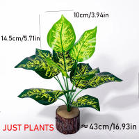 Planta Artificial De Monstera De 43 Cm Con 12 Hojas Hojas Verdes De Palma Tropicales Para Decoración De Jardín Y Hogar - details 7