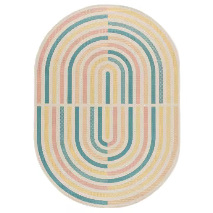 ATTICGO Alfombra de Interior de Estilo Geométrico en Multicolor - MANILA 17636 OV | 160X229 cm - 1